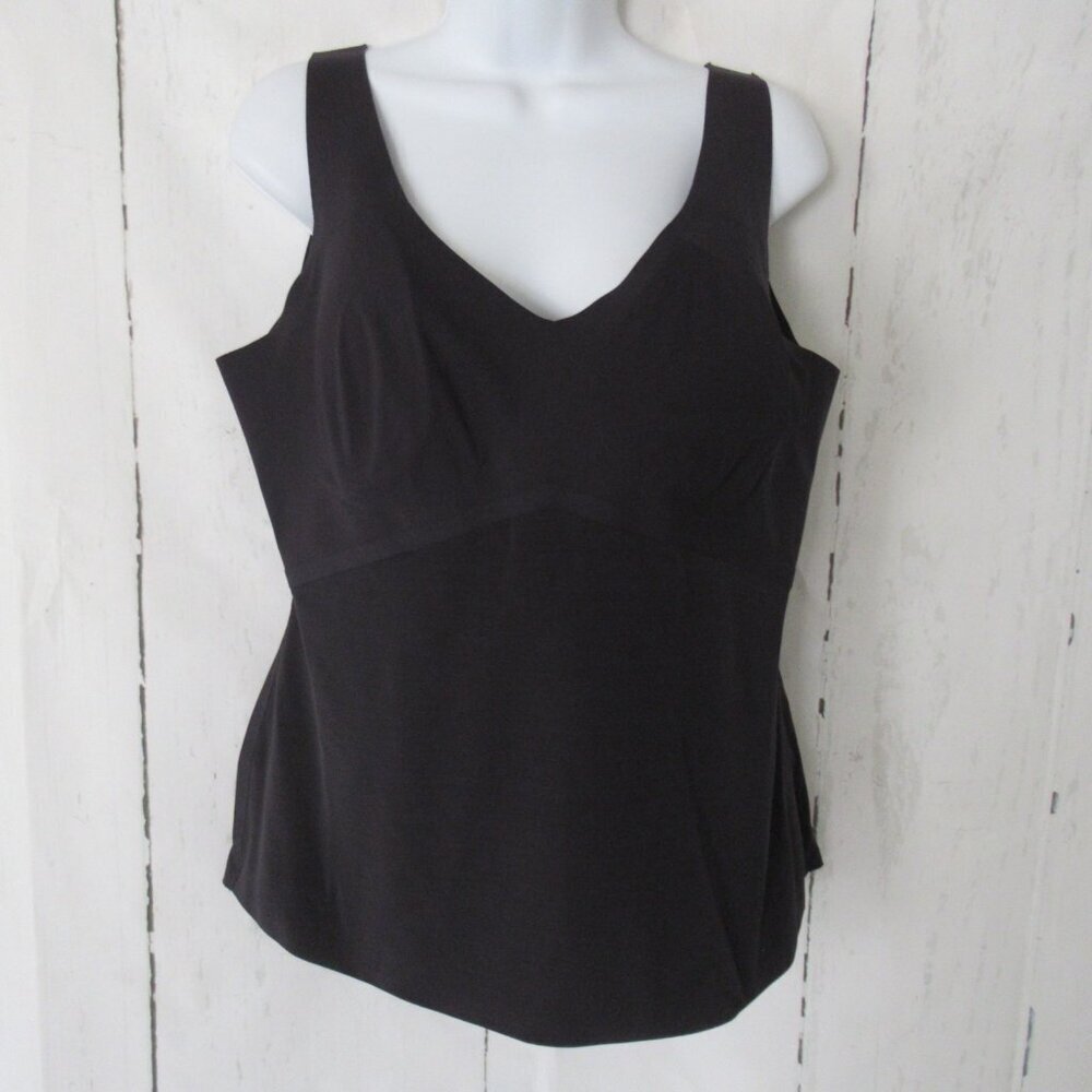 Honey Love Lift Wear Tank Top 2X Black Shapewear Slimming V Neck‎ Plus Size